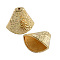 Tibetan Style Alloy Bead Cone, Triangle, Lead Free & Cadmium Free, Golden, 18x20.5x11.5mm, Hole: 2mm, about 217pcs/1000g