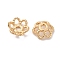 Brass Bead Caps, Cadmium Free & Nickel Free & Lead Free, 6-Petal Flower, Real 18K Gold Plated, 6x2mm, Hole: 1.2mm