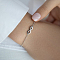 925 Sterling Silver Link Bracelets, Cable Chain Bracelets for Women, Infinity, Platinum, Inner Diameter: 5-7/8 inch(15cm)