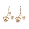 Brass Micro Pave Clear Cubic Zirconia Peg Bails Pendants with Rhinestone and Enamel Settings, Nickel Free, Flower of Life, Golden, 21.5x13x5.5mm, Hole: 3x7mm, Pin: 1mm, For 1mm Rhinestone