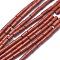 Natural Red Jasper Beads Strands, Column, 4~5x2~2.5mm, Hole: 0.6~0.8mm, about 90~102pcs/strand, 15.3~15.7 inch(39~40cm)
