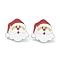 Christmas Themed Alloy Enamel Brooches, Enamel Pin, with Clutches, Santa Claus, Colorful, 30x29.5x9.5mm, Pin: 1mm