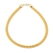 Brass Chain Choker Necklaces, Twist Necklace, with Lobster Claw Clasp, Real 14K Gold Plated, 16-3/4 inch(42.5cm)