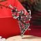 Christmas Theme Zinc Alloy Rhinestone Brooches for Backpack Clothes, Angel & Fairy