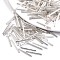 Electroplate Glass Bugle Beads, Round Hole, Metallic Colours, Silver Plated, 25x2.5mm, Hole: 1mm, about 1800pcs/bag