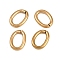 304 Stainless Steel Quick Link Connectors, Oval, Ion Plating(IP), Golden, 10x7x1.5mm, Inner Diameter: 6.5x4mm