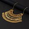 Tibetan Style Zinc Alloy Coin Tassel Chunky Bib Necklaces for Women, Antique Golden, 17.72 inch(45cm)