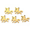 PVD Vacuum Plating 304 Stainless Steel Charms, Laser Cut, Horse, Real 18K Gold Plated, 13x15x1mm, Hole: 1.2mm