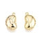 Brass Pave Clear Cubic Zirconia Charms, Nickel Free, Beans, Real 18K Gold Plated, 13.5x8x4.5mm, Hole: 1mm