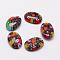 Handmade Millefiori Glass Cabochons, Oval, Mixed Color, 23x16x7mm