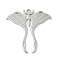 304 Stainless Steel Moth Pendants, Insect Charms, Non-Tarnish, Stainless Steel Color, 39.5x39.5x2mm, Hole: 2mm