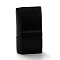 304 Stainless Steel Magnetic Clasps with Glue-in Ends, Rectangle, Electrophoresis Black, 23.5x13.5mm, Hole: 6.5x11.5mm