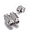 Tarnish Resistant 304 Stainless Steel Magnetic Clasps with Glue-in Ends, Column, 20x10mm, Hole: 6mm