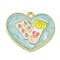 Medical Theme Alloy Enamel Pendants, Golden, Pill, 21.5x25x1.5mm, Hole: 1.5mm