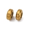 201 Stainless Steel Beads, with Silicone Inside, Ion Plating(IP), Rondelle, Golden, 8x3.5mm, Hole: 2.2mm