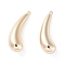 Brass Pendants, Cadmium Free & Nickel Free & Lead Free, Teardrop Charms, Real 18K Gold Plated, 32x12x9.5mm, Hole: 1.4mm