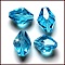 Imitation Austrian Crystal Beads, Grade AAA, K9 Glass, Faceted, Bicone, Deep Sky Blue, 8x11mm, Hole: 0.9~1mm