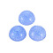 Transparent Acrylic Cabochons, with Glitter Powder, Half Round, Cornflower Blue, 14x7mm