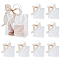 Valentine's Day 50Pcs Rectangle Transparent PVC Storage Bags with Handle, Gift Storage Bags, with 1 Roll Polyester Organza Ribbons, Clear, Bags: 20.2x19.8x0.05cm, Unfolded: 20x8x20cm, 50pcs; Ribbon: 3.5x0.05cm, about 10 yards/roll