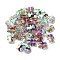 Electroplate Glass Beads, Half Plated, AB Color Plated, Bear, Light Grey, 9.5x8.5x4mm, Hole: 1.2mm