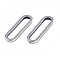 Non-Tarnish 201 Stainless Steel Linking Rings, Laser Cut, Oval, Stainless Steel Color, 20x6x1.5mm, Inner Diameter: 17x3mm