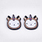 Plastic Cabochons, Sheep, White, 19x17x2mm