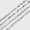 Tarnish Resistant 304 Stainless Steel Chains, Bar Link Chains, Soldered, Stainless Steel Color, 11x2.5x2mm