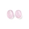 Transparent Glass Beads, Coffee Bean, Baking Paint, Thistle, 11x8.5x6.5mm, Hole: 1mm