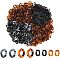SUPERFINDINGS About 800Pcs Transparent Acrylic Linking Rings 4 Styles Quick Link Connectors Oval Twist Link Chain Rings for Earring Necklace Jewelry Eyeglass Chain DIY Craft Making