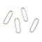 Non-Tarnish 304 Stainless Steel Quick Link Connectors, Rectangle Oval, Stainless Steel Color, 19.5x5.5x1mm, Inner Diameter: 17x3.5mm