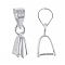 Brass Ice Pick Pinch Bails, Silver, 11x5mmm, Hole: 3mm, Pin: 0.8mm