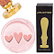 Brass Wax Seal Stamps with Wood Handle, for DIY Scrapbooking, Heart, 25mm