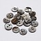 2-Hole Shell Flat Round Buttons, Gray, 10x2mm, Hole: 1.5mm, about 720pcs/bag