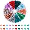 NBEADS About 460 Pcs 6mm Crackle Glass Beads, 10 Colors Imitation Jade Beads Split Glass Spacer Beads Round Loose Lampwork Beads for DIY Bracelet Necklaces Jewelry Making