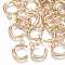 Brass Pendants, Cadmium Free & Nickel Free & Lead Free, Letter, Real 18K Gold Plated, Letter.C, 16x12x2mm, Hole: 1.5mm