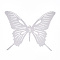 201 Stainless Steel Connector Charms, Butterfly Links, Stainless Steel Color, 56x70x0.3mm, Hole: 1mm