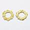 Brass Links connectors, Lead Free & Cadmium Free & Nickel Free, Flower, Raw(Unplated), 18x19x1.5mm, Hole: 1mm