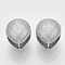 (Jewelry Parties Factory Sale)Brass Clip-on Earring, Nickel Free, Teardrop, Real Platinum Plated, 17.5x15.5mm, Pin: 1.2mm