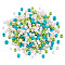 Opaque Glass Round Seed Beads, Mixed Colors, Light Sea Green, 2~2.5x1.5~2mm, Hole: 0.9mm, about 12000pcs/bag