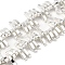 Synthetic Non-Magnetic Hematite Beads Strands, Leaf, Top Drilled, Silver Plated, 8x4x2.5mm, Hole: 0.9mm, about 184pcs/strand, 16.93''(43cm)
