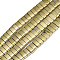 Electroplate Non-magnetic Synthetic Hematite Multi-Strand Links, 2 Hole, for Tile Elastic Bracelets Making, Rectangle, Real 18K Gold Plated, 5x2x2.5mm, Hole: 0.9mm, about 160~166pcs/strand, 15.75 inch(40cm)