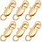 Beebeecraft 1 Box 20Pcs Lobster Clasp 18K Gold Plated Brass 12mm Rectangle Lobster Claw Clasps with Jump Ring for Jewelry Making DIY