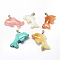 Dolphin Natural & Synthetic Mixed Stone Pendants, with Platinum Tone Brass Findings, 48.5x28x8.5mm, Hole: 2x7mm