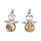 Natural Picture Jasper Pendants, with Platinum Tone Alloy Findings, Angel, 35x24.5x6mm, Hole: 6x5mm