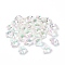 Electroplate Glass Charms, Faceted, Star, Clear AB, 13x13.5x7mm, Hole: 1.2mm