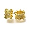 Brass Micro Pave Clear Cubic Zirconia Beads, Long-Lasting Plated, Column, Golden, 12x12x8mm, Hole: 7mm