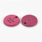 Spray Painted Alloy Charms for Valentine's Day, Cadmium Free & Lead Free, Flat Round with Phrase I Love You, Cerise, 13x13x1.5mm, Hole: 1.6mm