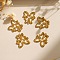 304 Stainless Steel Pendants, Hollow Butterfly Charm, Real 18K Gold Plated, 19.5x19x1.5mm, Hole: 2mm