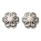 Non-Tarnish 304 Stainless Steel Cabochons, Flower, Stainless Steel Color, 17.5x2.5mm
