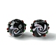 Ручной работы ухабистым Шарики Lampwork FOIL-B001-08-2
